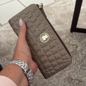 Tous Taupe Embossed Wallet